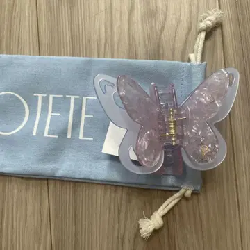 POTETE butterfly clip pink x blue