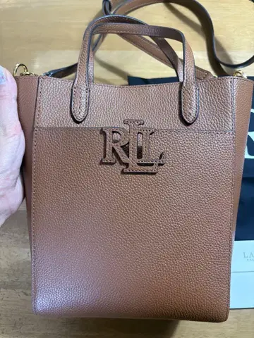 RL 브라운 가죽 토트백