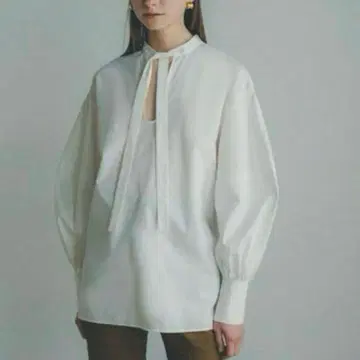 [컨디션 최상] CLANE W FACE BOWTIE SHIRT-WHITE