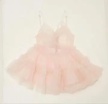 Ballerina fairy tulle peplum tops pink