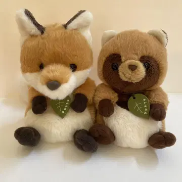 potte 봉제 인형 여우 너구리
