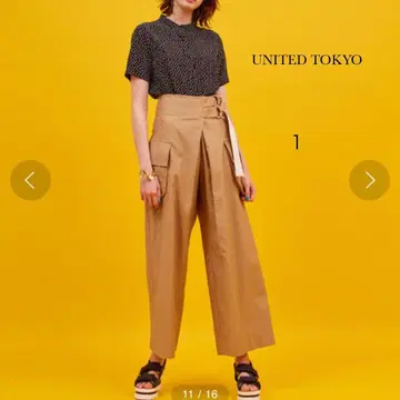 UNITED TOKYO 도트 블라우스 블랙 1