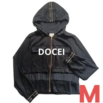 DOCEI 이소재 집업 후드티 블랙 x 금 신축성 이탈리아제 가을~봄
