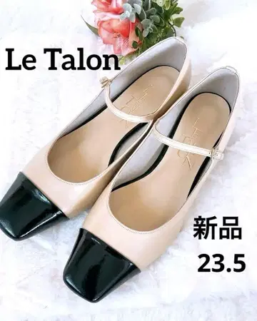 새상품 Le Talon 스퀘어 메리제인 바이컬러 23.5
