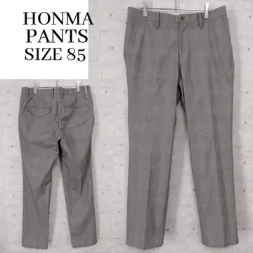 HONMA 슬랙스 팬츠 체크 무늬 그레이 사이즈 85 골프 스포츠