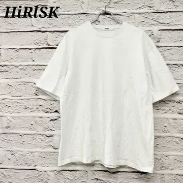 R5225 HiRlSK 반팔 티셔츠 크루넥 화이트 심플