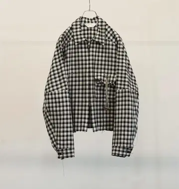 ANCELLM C/R CHECK SHORT ZIPUP SHIRT