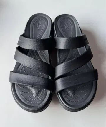 crocs 보카 스트래피 웨지 샌들 통굽 경량 W6