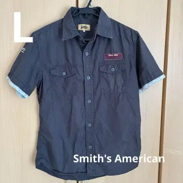 Smith's American 반팔 셔츠 L 다크 그레이