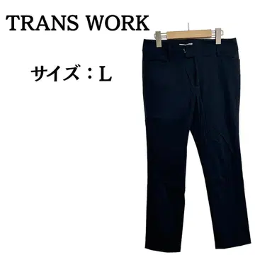 TRANS WORK 블랙 캐주얼 팬츠 L