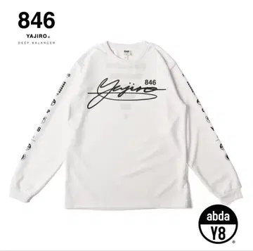 846 YAJIRO 롱 슬리브 티셔츠 화이트