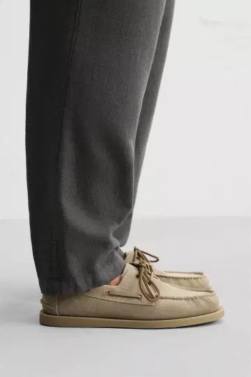 가죽 데크 슈즈 41 (26,4CM)| 베이지 ZARA 자라