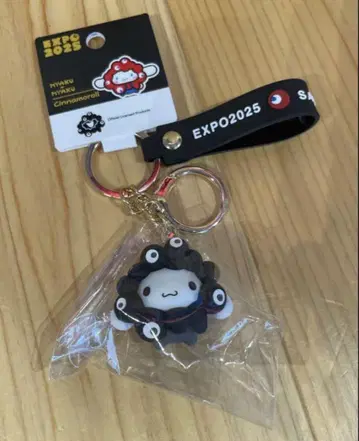 산리오 시나몬 시나모롤 먐쿠먐쿠 블랙 키링 만박 EXPO