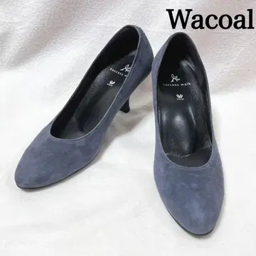 와코루 Success Walk 스웨이드 펌프스 23E 힐 7cm 네이비