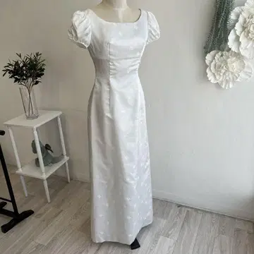 엘레강트 화이트 롱 드레스