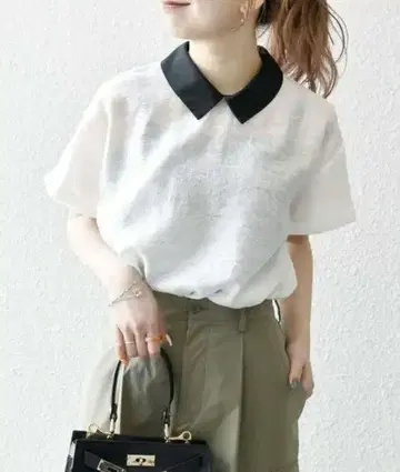 SHIPSany 이번 시즌 플라워 자카드 바이컬러 풀오버 셔츠