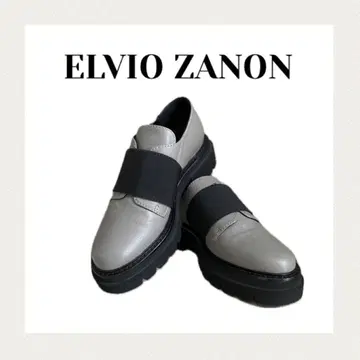 새상품급 ELVIO ZANON 엘비오자논 고무 벨트 신발 통굽