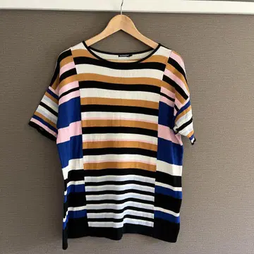 marimekko 반팔 스트라이프 니트 S