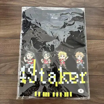 [새상품] 4staker 픽셀 아트 티셔츠 M 사이즈 블랙