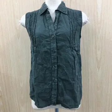 120% lino 린넨 슬리브리스 블라우스 F0818A17
