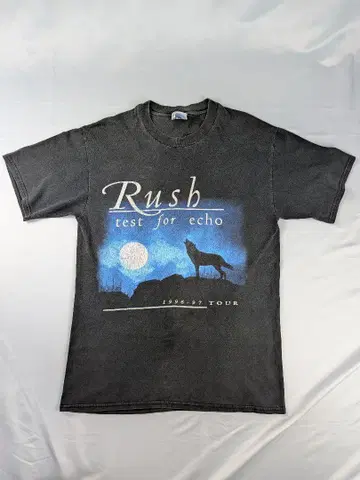 Rush 밴드 T셔츠 1996-97 투어 Test for echo