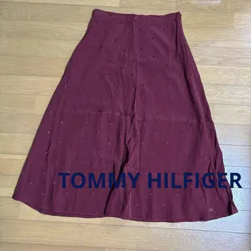 TOMMYHILFIGER IM SUSANNA SKIRT 버건디 L 사이즈