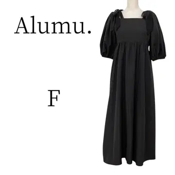 새상품급 Alumu. 알무 블랙 셔링 원피스 FREE SIZE
