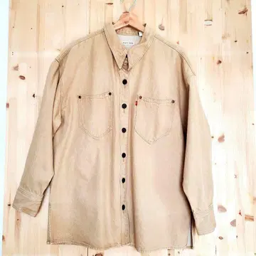 무료배송 Levi's RED 리바이스 레드 베이지 긴팔 데님 셔츠 미사용