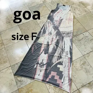 goa 아메리카 원주민 슬리브리스 롱 원피스 y2k