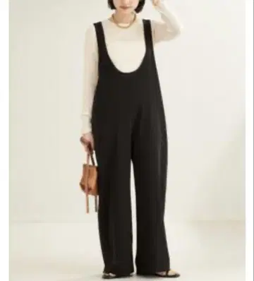 [plage] U넥 오버올 Black 38