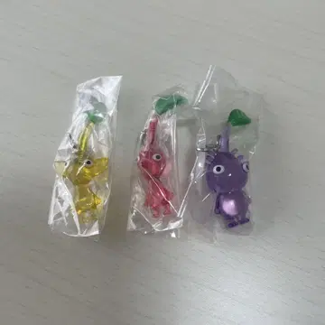 피크민 메지루시 액세서리 노랑 빨간색 보라색 3세트