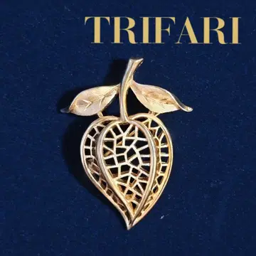 빈티지 trifari 꽈리 브로치 골드