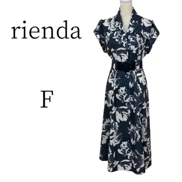 새상품급 rienda 그레이 패턴 반팔 셔츠 원피스 FREE SIZE