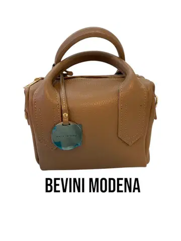 새상품 BEVINI MODENA 이탈리아제 천연 가죽 2WAY 백 베이지