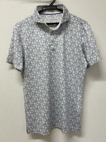 St Andrews M 사이즈 골프 셔츠 화이트/블루