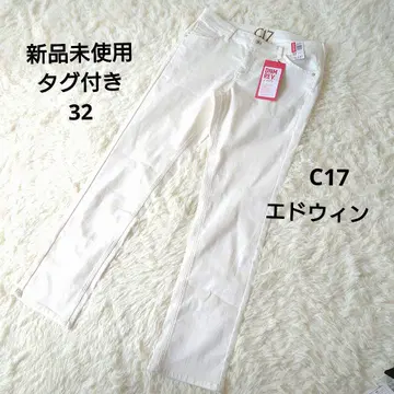 택 포함 미사용 새상품 C17 화이트 스키니 팬츠 스트레치 32/3L
