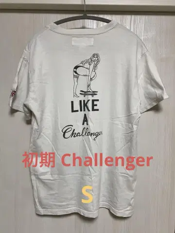 초기 Challenger 티셔츠 S 가슴 포켓 화이트 챌린저