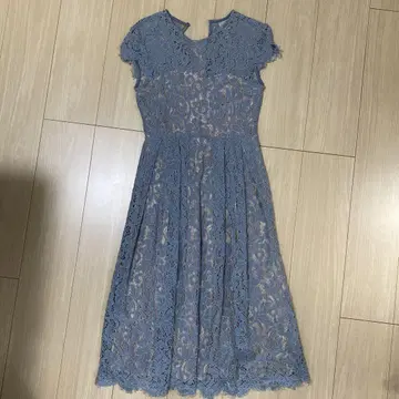 레이스 플레어 원피스 반팔 34P
