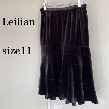 Leilian 다크 브라운 플레어 스커트 사이즈 11