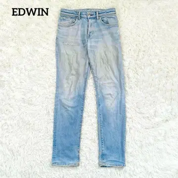 [에드윈] EDWIN 스트레치 스트레이트 데님 팬츠 (29) 데미지 가공