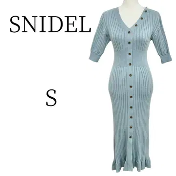 SNIDEL 스나이델 스카이블루 긴팔 니트 원피스 S