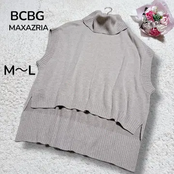 [ BCBG MAXAZRIA ] 오버 사이즈 터틀넥 니트 베스트 ML