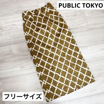 [초특가] PUBLIC TOKYO 다이아 자카드 올 패턴 롱 스커트 F