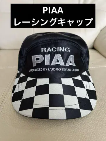 [ PIAA ] RACING 캡 로고 자수 체크 무늬 깃발