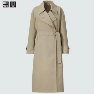 UNIQLO U 베이지 트렌치코트 롱 기장