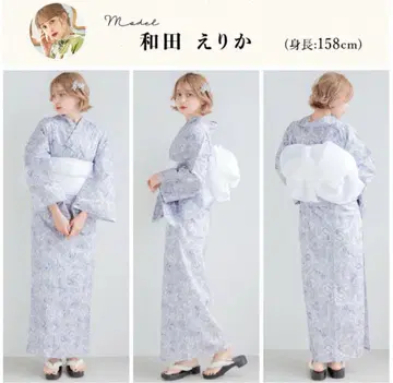 유카타 Dita 고전찬란 시라베 스카이블루