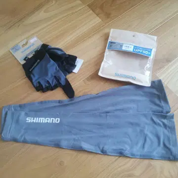 새상품 SHIMANO 낚시 글러브 & 암커버 세트