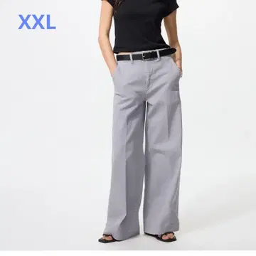 UNIQLO 와이드 트라우저 청바지 그레이 XXL 여성용