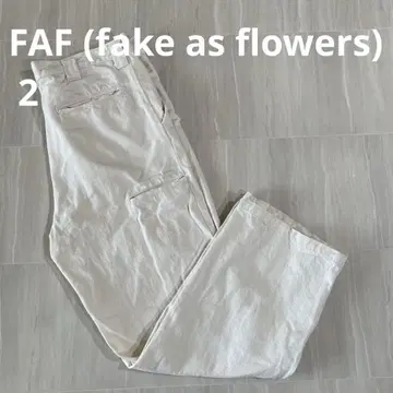 FAF fake as flowers 코튼 와이드 팬츠 2