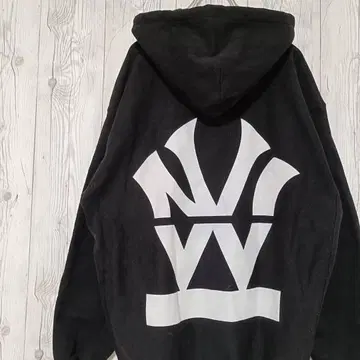 레어! W n.y.c 후드티 후디 빅 프린트 블랙 XL